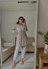 Sakshi & Jinal in Chikankari Hand embroidery tunic-Brown